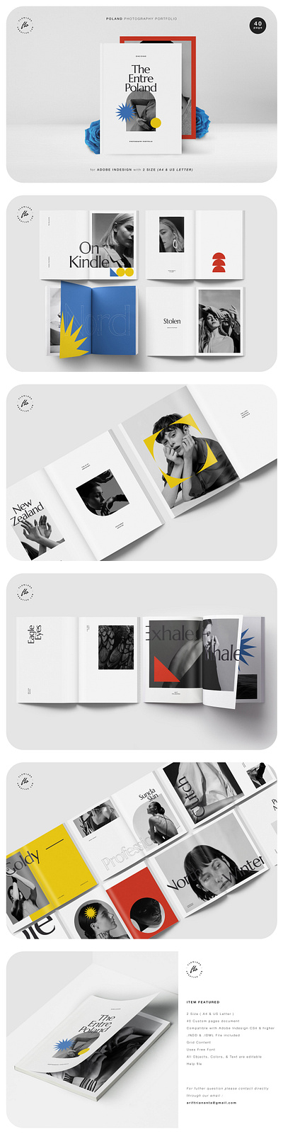 POLAND Photography Portfolio branding brochure business catalogue clean download elegant free indesign lookbook magazine modern poland portfolio portfolio site template