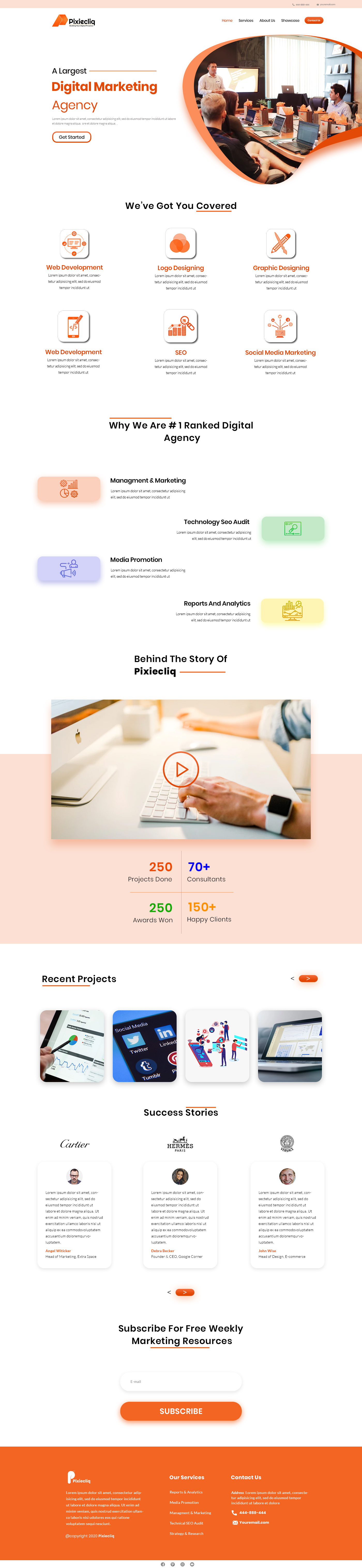 UI/UX Web Design - Pixiecliq agency website cleanui creative agency creativewebsite ecommercedesign figma homepage landingpage minimaldesign modernui productdesign responsive ui uidesign uiux uxdesign webdesign website websiteconcept websitedesign