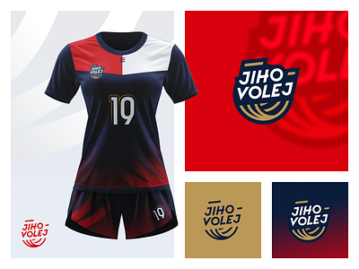 JihoVolej 2.0 - Branding for a volleyball team. bran jersey logo volleyball