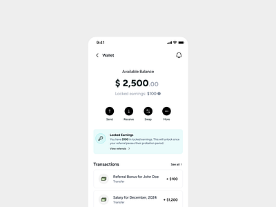 Payroll Wallet for Employees. app creative design figm figma ui ui design uiux