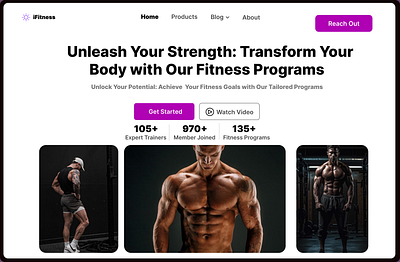 Gym Web Design. design ui ux