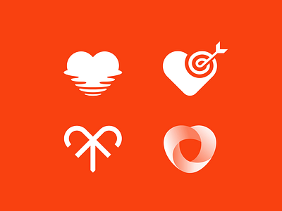 some ♥ abstract branding collection concepts day heart heart logo hearts logo love roxana niculescu simple valentines