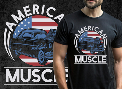 American Muscle Eye-catching t-shirt Design halloween