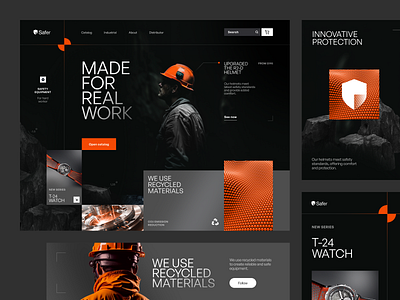 Website for an Production Company ✦ Safer design interface product service startup ui ux web website