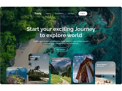 Travly || Travel agency website Hero section 3d adventure adventure website booking design e commerce exploration hero section landing page tourism travel agency travel ui travel website ui ui design user interface visual design website design