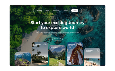 Travly || Travel agency website Hero section 3d adventure adventure website booking design e commerce exploration hero section landing page tourism travel agency travel ui travel website ui ui design user interface visual design website design