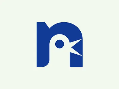 n for nightingale bird branding illustration letter logo mark monogram n nightingale