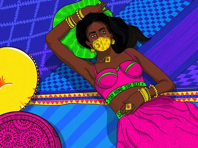 Girl art artist artwork branding chennai design girl illustration indian indian cartoon love lust mask sex vector vector art woman