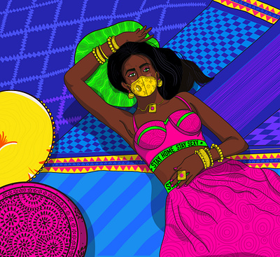 Girl art artist artwork branding chennai design girl illustration indian indian cartoon love lust mask sex vector vector art woman