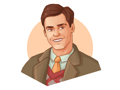 Jim character fanart illustration procreate raster иллюстрация