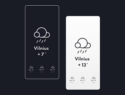 Mono weather app prototype app design application design mobile forecast mobile weather ui ux weather weather app weather application weather device weather forecast weather icon
