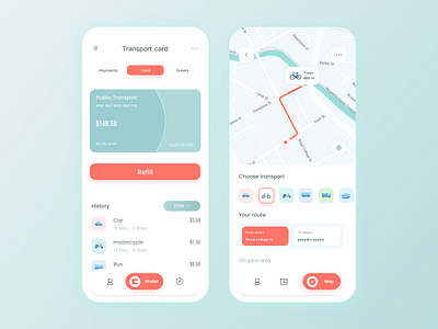 The interface of transportation 2 app design icon ui ux