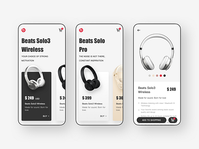 Beats APP UI ae design ui