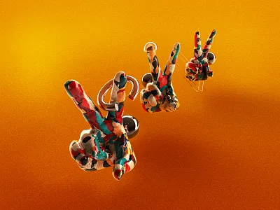 I have 2 dribbble invitation 3d 3d art abstract dribbble invitation dribbble invite dribbble invites illustration pattern