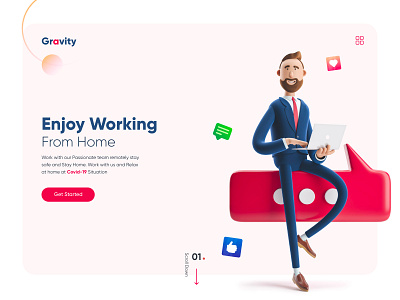 Landing Page UI Design design homepage illustration interface landing page ui uidesign web webdesign website