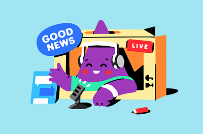 Young streamer 😆🎥 chat illustration livestream news overlays restream stream streamer streaming