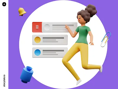 Humanity 3D Illustrations 3d app application business characters colorful cute design illustration landing new product release startup storytale stylish superscene ui web website