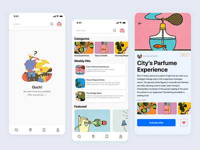 Mobile App - City Experiences animation clean colors mobile mobile app mobile design ui ux