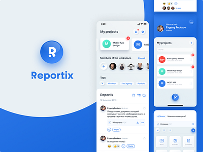 Reportix branding design keef logo neomorphism new report reportix ui uiux ux