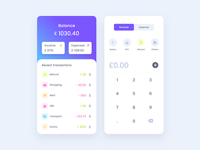 Budget App with Vue.js app banking budget budget app budgeting codepen design expense income javascript mobile money sass transaction ui vue vuejs wallet