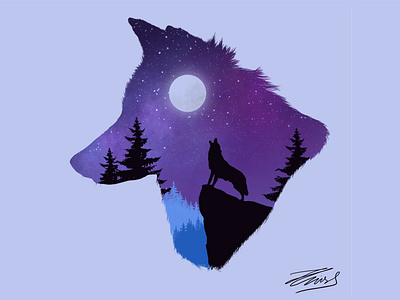 Wolf illustration adobe illustrator app ui flat flat design illustraion illustration illustration art illustrations illustrator minimal procreate procreate art wolf wolf illustration wolfman