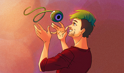 jacksepticeye fan art art artwork digital art illustration portrait