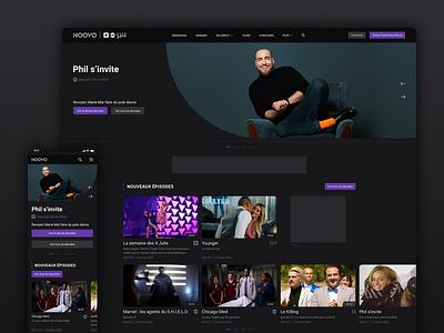 Noovo.ca // Homepage Redesign adobe xd branding design interaction interface mobile mobile design photoshop streaming tv tv show ui ui design ux ux design video website