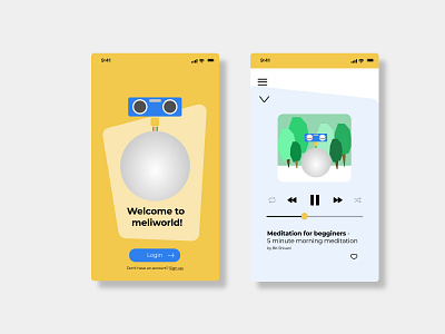 Melibot app app app design calm design figma flat illustration typogaphy typography ui ux