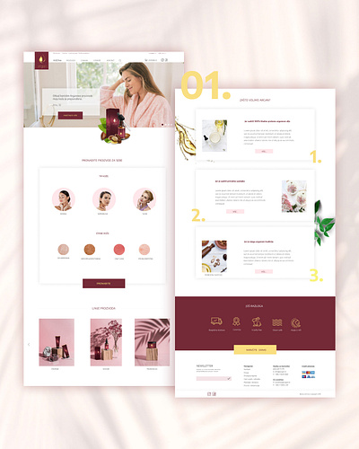 UI/UX for Argan skincare feminine design pink skincare userexperiencedesign userinterfacedesign webdesign webpagedesign