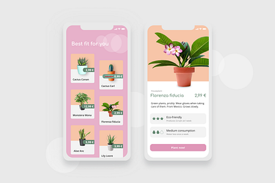 Plant App app design interaction design mobile app design ui uidesign ux ux design uxui