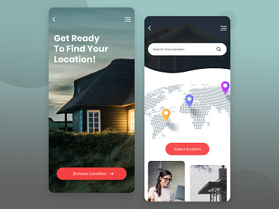 GPS Location Finder App android app development finder gps gps tracker ios location location app location based location finder app location tracker map mobile mobile app mobile app design mobile ui ui ux uidesign user experience ux design