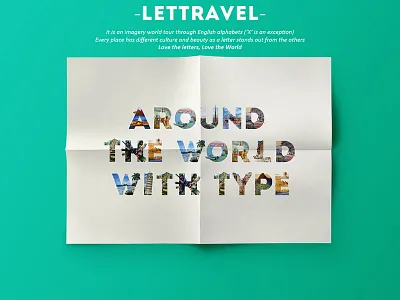 Letravel-Around the world with type country landmarks tour typography