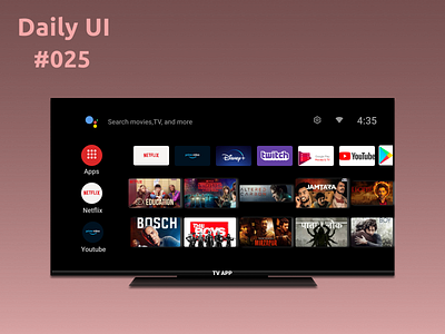 TV App #025 branding challengeaccepted design dribbble illustration logo netflix prime tv ui ux