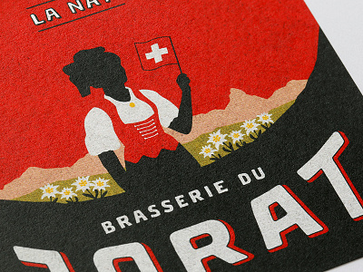 Label "La Nati 2020" - Brasserie du Jorat art direction beer branding brasserie du jorat graphic design illustration label