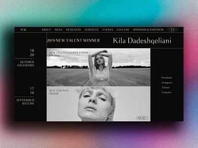 TFW dark dribbble fashion georgia model saguramo ui uidesign ux web week