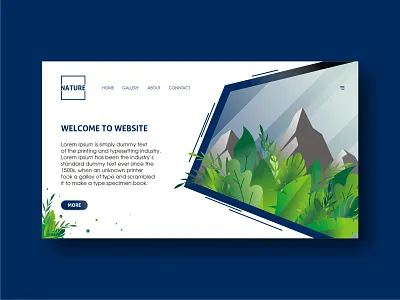 Web Neture design landing page landingpage project ui ux vector vectorart web website