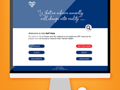 Getselfhelp Revamp cbt creative design layout short project ui user focused web design whitespace