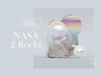 Surreal+Architects | 2 Rocks branding cinema 4d cinema4d illustration nasa octane octanerender poster space surreal type web