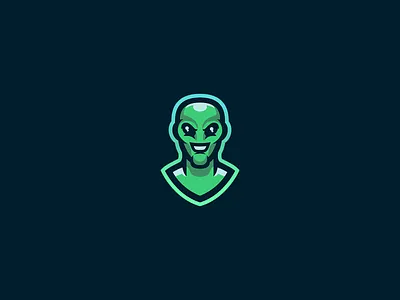 Alien. 2d alien art branding clean design icon illustration illustrator logo mascot mascotlogo minimal vector