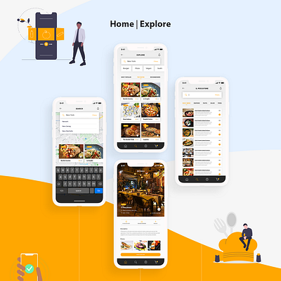 Drone Food Delivery App 4 app design delivery app food app food delivery app mobile app design mobile ui restaurant app uiux uiux design uiuxdesign