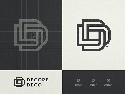 Decore Deco - Logo Design brand brand identity branding dd design for sale unused buy golden ratio grid layout identity identity designer letter d lettermark logo logo design logomark logotype designer negative space smart mark trademark icon visual artist typography