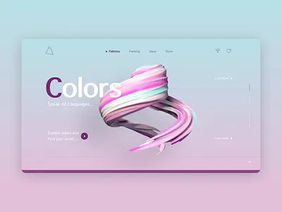 Modern Web Design (Color Picker Website) 3d art 3d object 3d web color picker colorful colorful design colors palette modern design modern web design painting purple purple logo ui design ux design web deisgn web design web ui web ui design