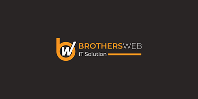 BrothersWEB logo branding flat logo minimal typography vector web