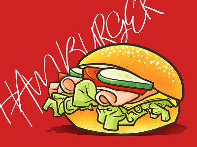Hamburger vector Illustration branding design illustration typography vector
