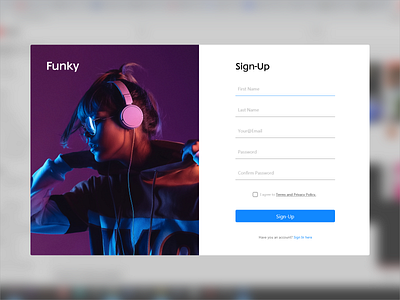 Sign-Up, Daily UI 001 adobe xd daily 100 challenge daily ui signup