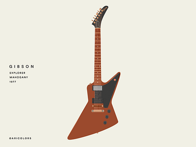 Gibson Explorer Mahogany aricolors design explorer mahogany flat flat illustration germany gibson guitar guitar illustration illustration illustration art vector