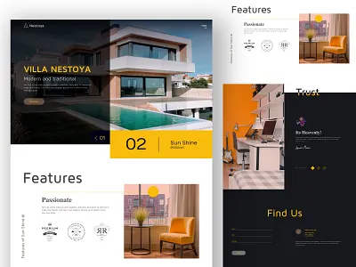 Residential Real Estate Webpage branding dribbble best shot footer home interior housing interface logo real estate agent realestate responsive design side menu sidebar typography ui uidesign webdesign