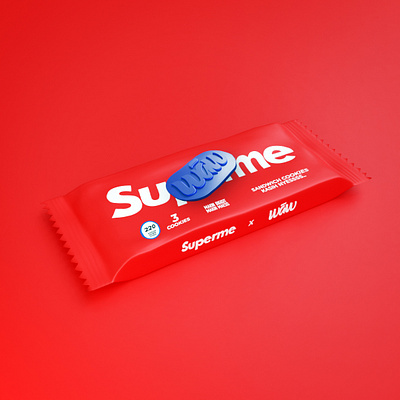 superme x waw blender 3d branding design illustration isometric low poly package packagedesign packaging supreme