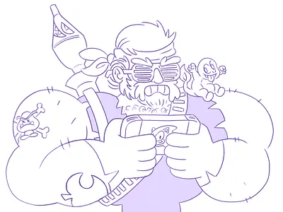 BEEFYMCPOUND cartoon character illustration