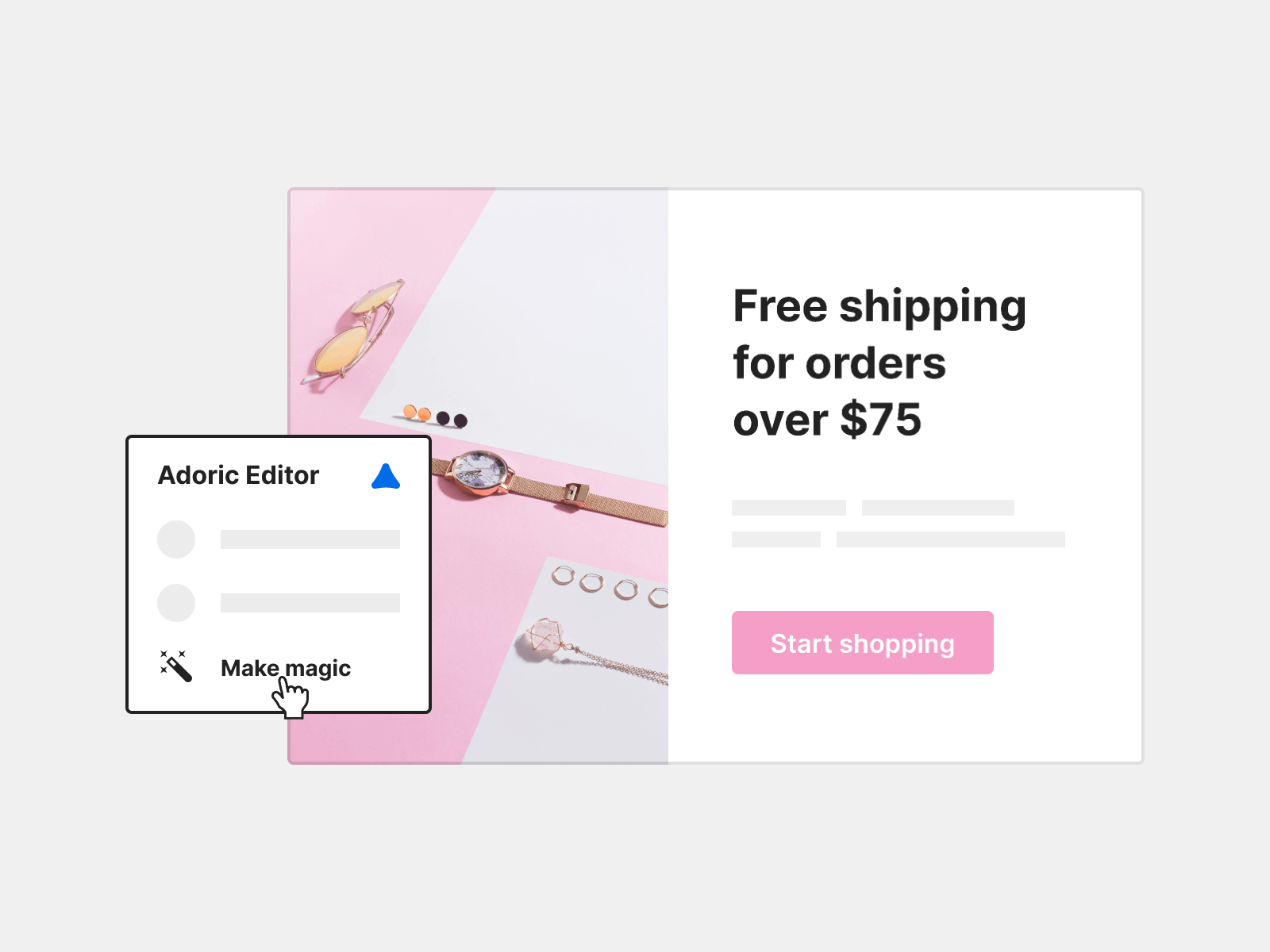 Adoric Magic Function adoric animation design tool details interaction magic marketing personalization popup wizard